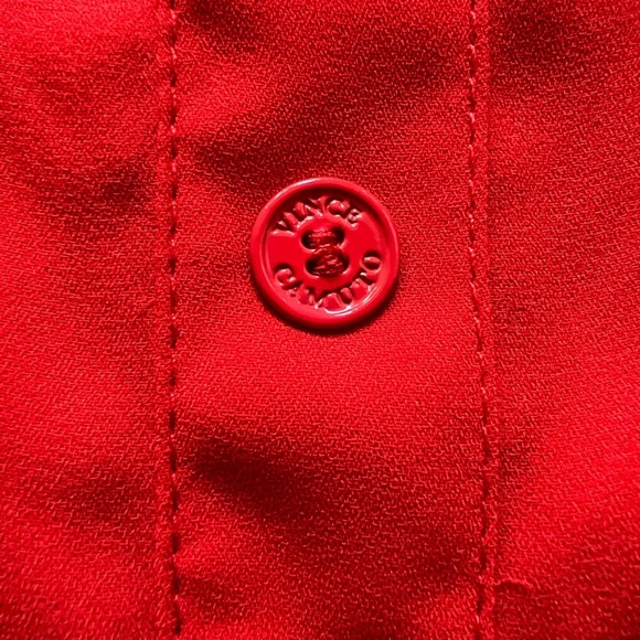 Reddish Orange Off shoulder Vince Camuto Top In Size L - Spring Summer Top - Picture 3 of 7